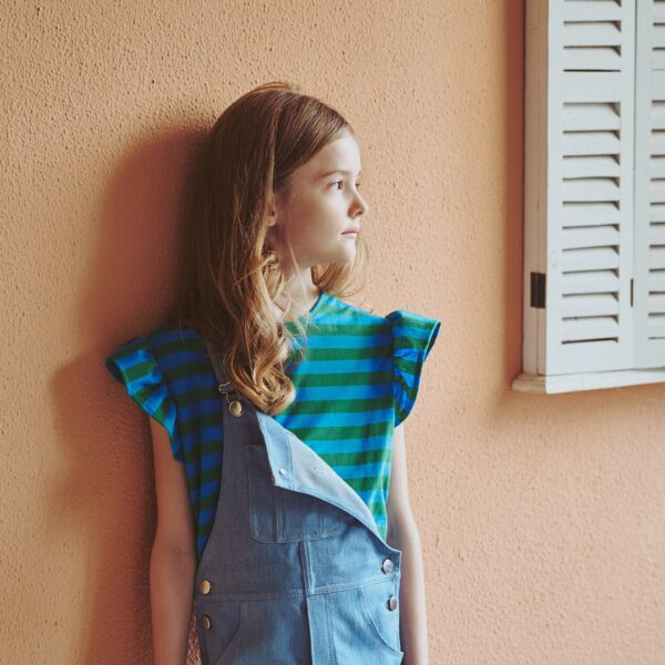 tshirt Amelia - Rigato verde azzurro - immagine 2