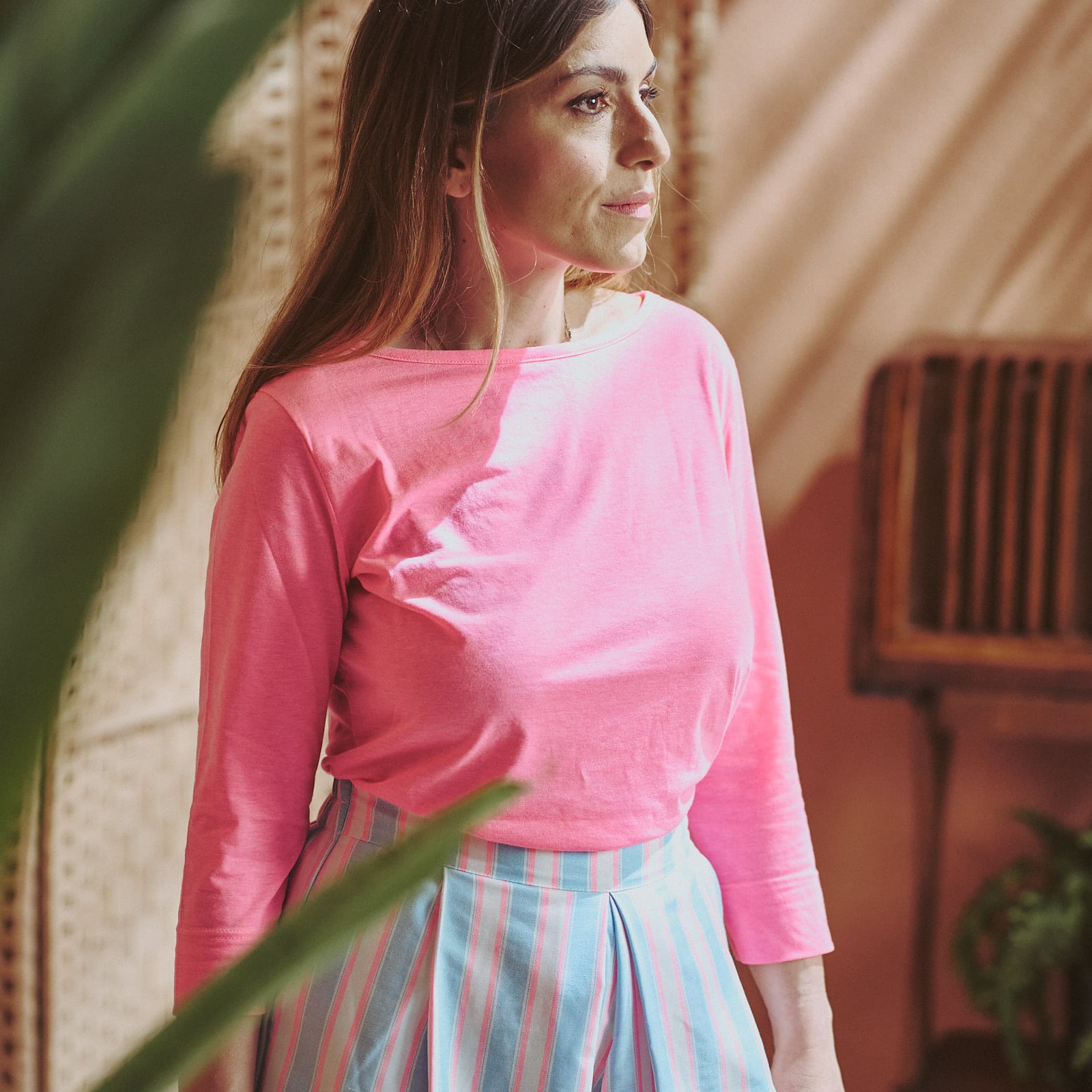 maglietta Barchetta-Fluo rosa