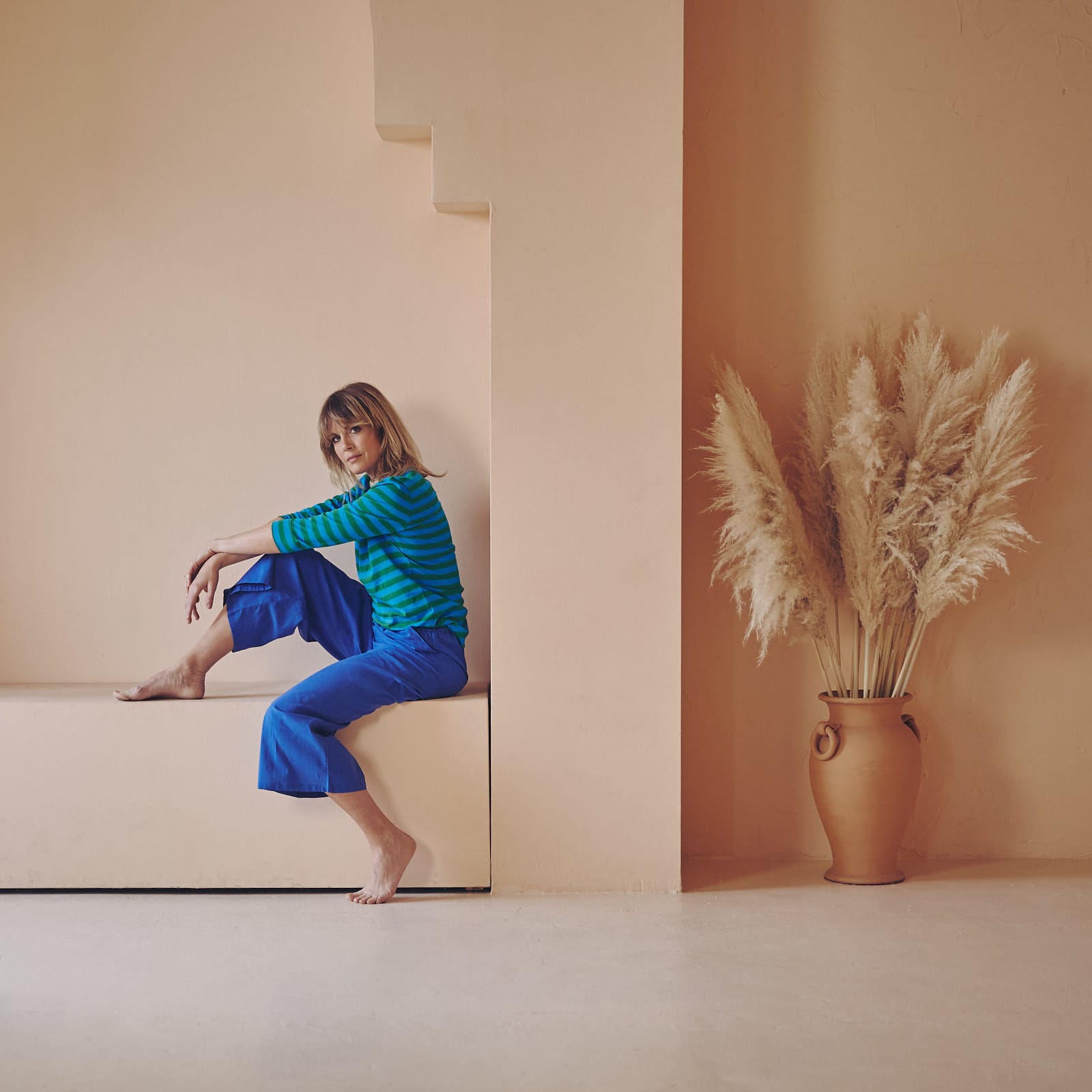 maglietta Barchetta-Rigato verde azzurro - immagine 5