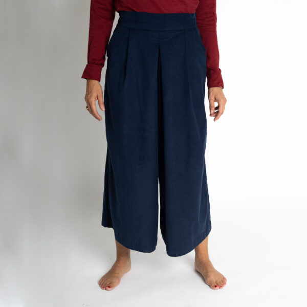 gonna pantalone donna frida velluto marino i Versiliani