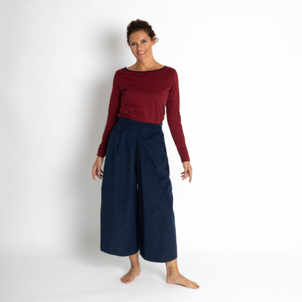 gonna pantalone donna frida velluto marino i Versiliani