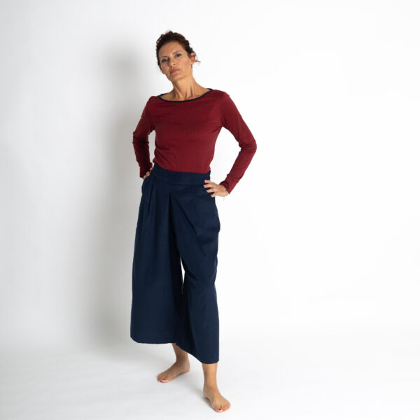 gonna pantalone donna frida velluto marino i Versiliani