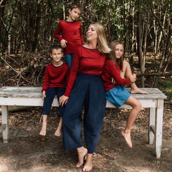 gonna pantalone frida velluto blu marino