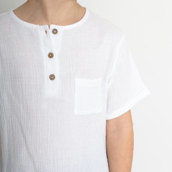La Vela shirt - white gauze - Image 3