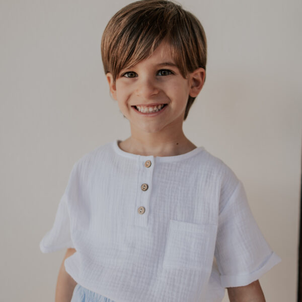 La Vela shirt - white gauze - Image 6