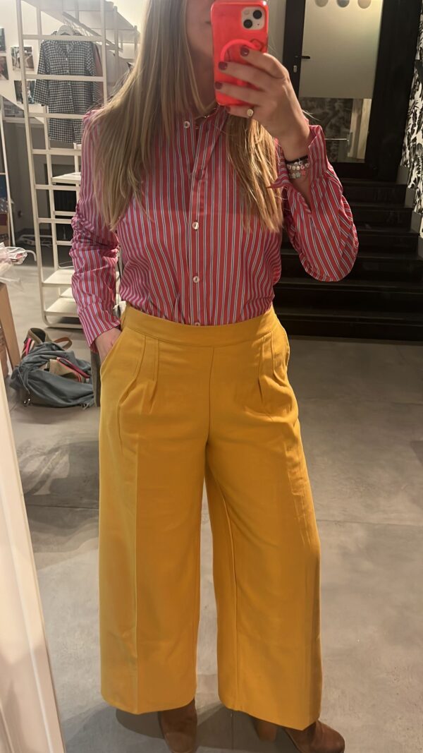 Mao shirt - red and blue striped - Image 2