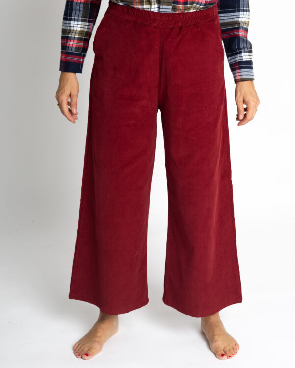 Crop Bonanza - burgundy milleraies velvet