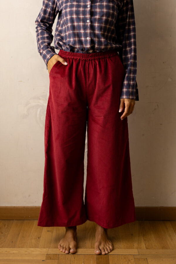 Crop La Bonaccia - velvet 500 rows cherry