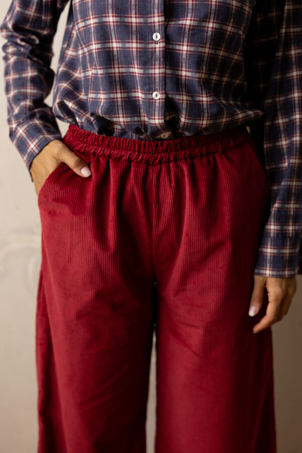 Crop La Bonaccia - velvet 500 rows cherry - Image 3