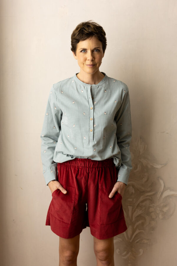 Sandra bermuda shorts - velvet 500 stripes cherry - Image 3
