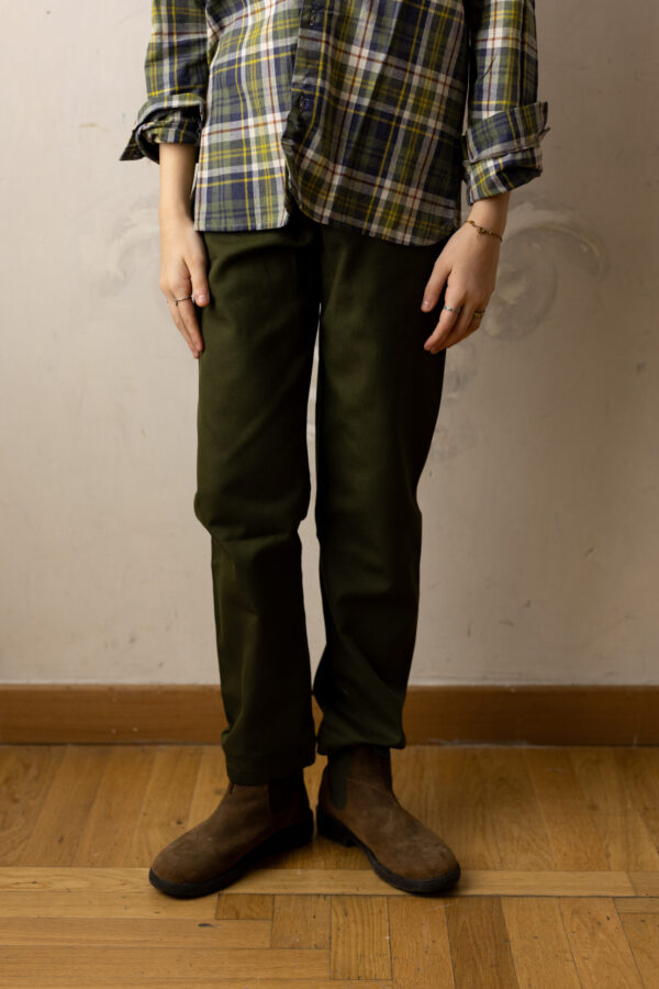 Giovanni pants - loden cotton - Image 4