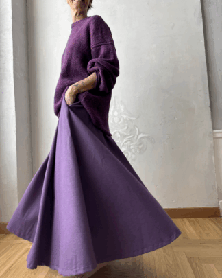 GONNA BUSSOLA FLANELLA LILLA (7)