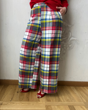 PANT ALFREDO FLANELLA SCOZZESE BASE BIANCA (2)