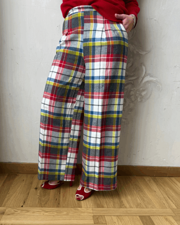 PANT ALFREDO FLANELLA SCOZZESE BASE BIANCA (2)