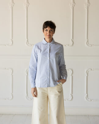 CamiciaMao OxfordRigatoAzzurro (2)