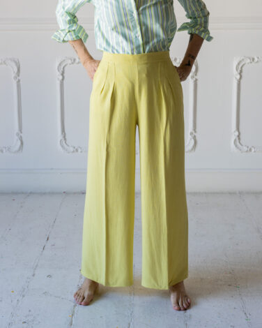 PantaloniALfredo ViscosaLime (2)