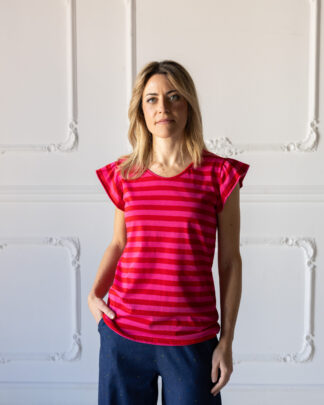 TshirtLucia JerseyRigatoRosaCiliegia (2)
