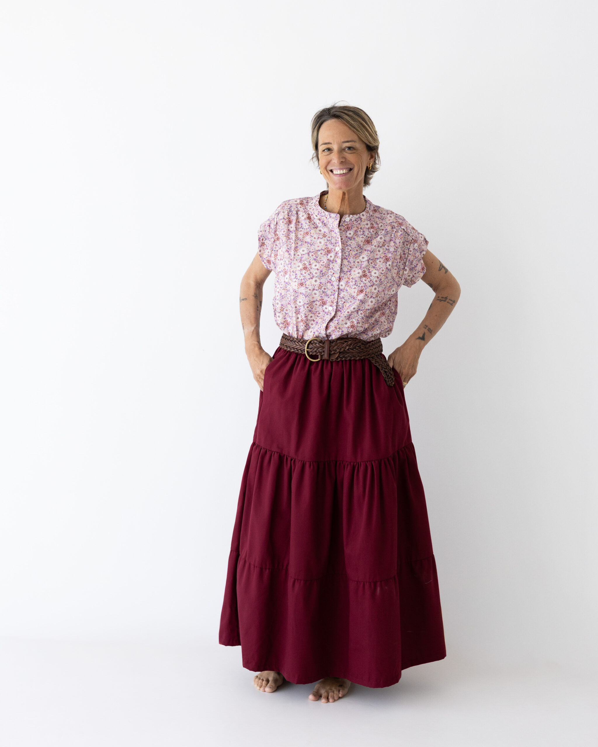 CAMICIA TEA FIORI LILLA E ROSA